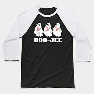 Boo Jee Spooky Season Cute Ghost Halloween Costume Boujee Baseball T-Shirt